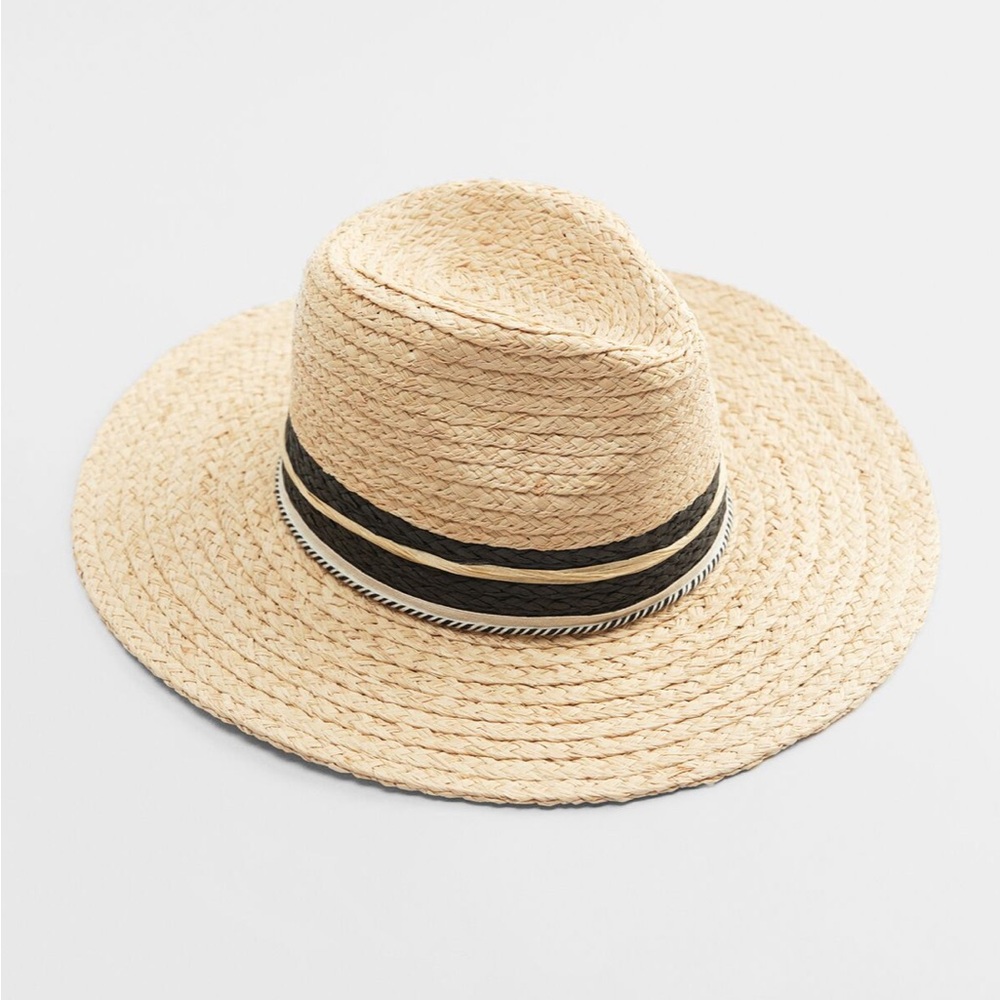 Zara BAND TRIM WOVEN HAT